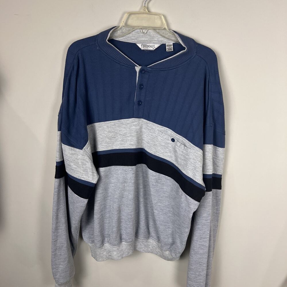 Vintage Alexxus Men's Pullover Large Grandpa Core‎ 1980s